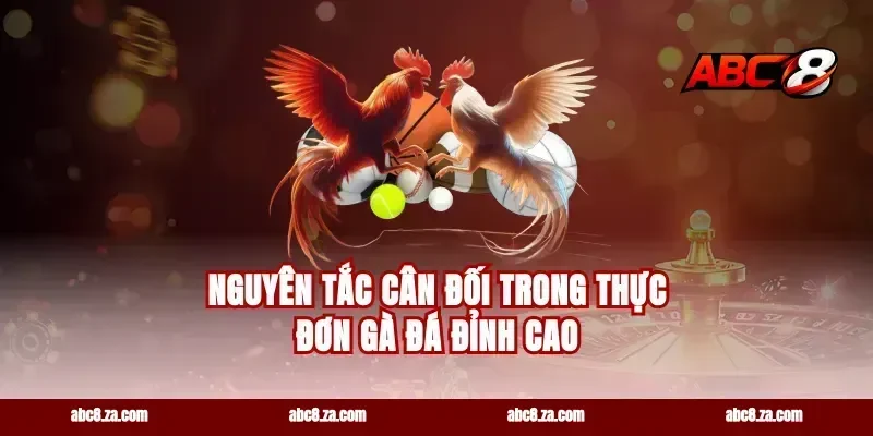Nguyên tắc cân đối trong thực đơn gà đá đỉnh cao